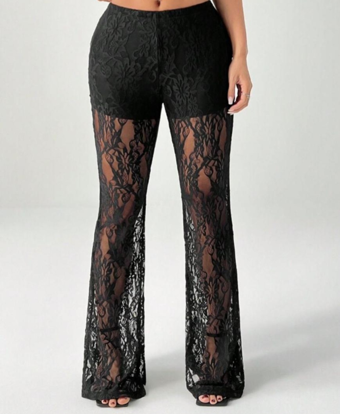 Pantalon évasé noir